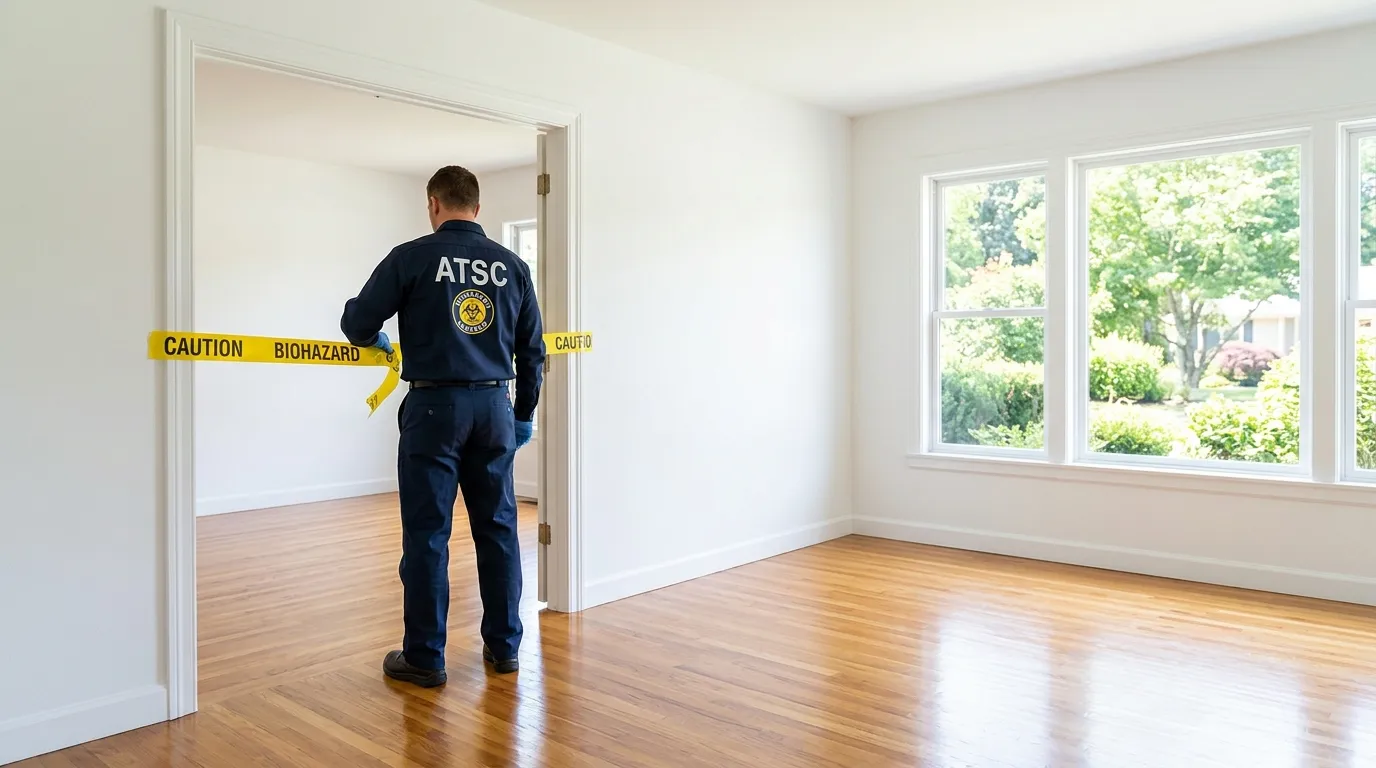 Certified biohazard cleanup crew performing Crime Scene Cleanup in West Coon Rapids